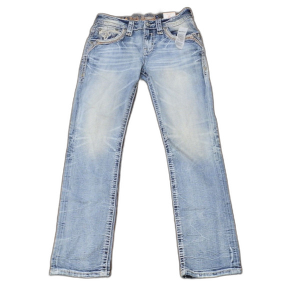 Rock Revival Celadon Straight Blue Jeans Men's Size 31/32 NWT - Picture 1 of 2